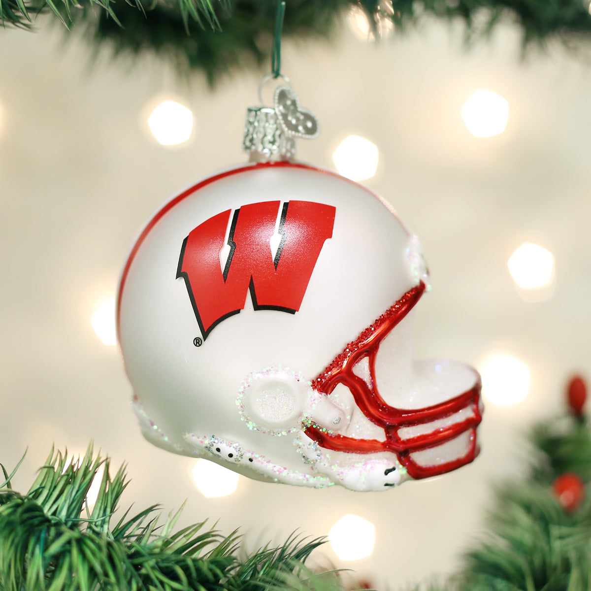 Old World Christmas: Wisconsin Helmet Christmas Ornament
