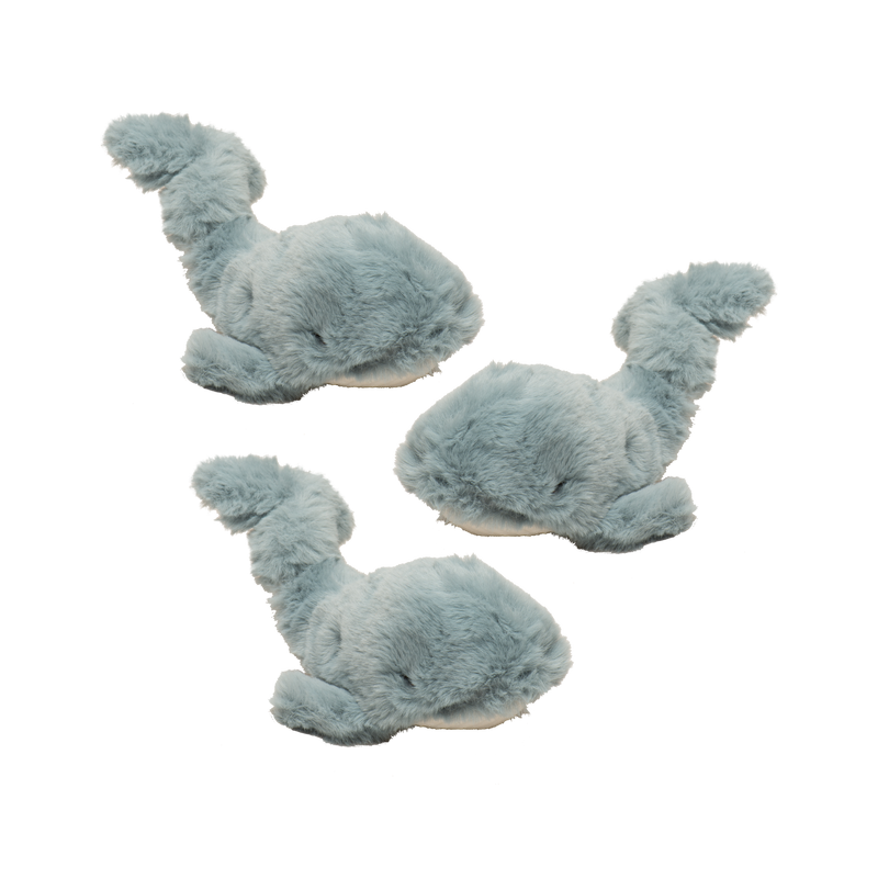 Mobie Whale Wee Huggles Plush Dog Toys, 3 Pack
