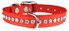 Orange Signature Leather Crystal Collar
