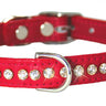 Red Signature Leather Crystal Collar