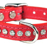 Salmon Signature Leather Crystal Collar