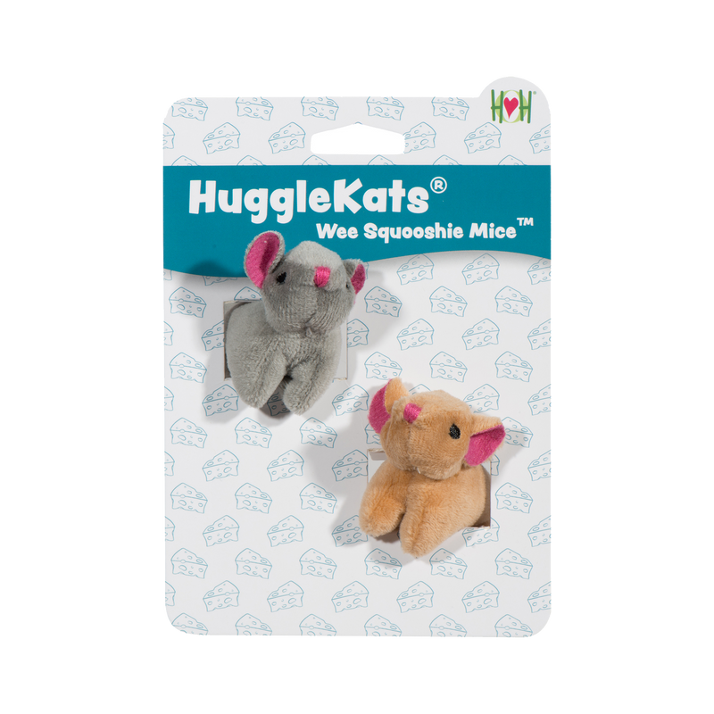 HuggleKats Wee SquooshieTM Mice Cat Toys, 2 Pack
