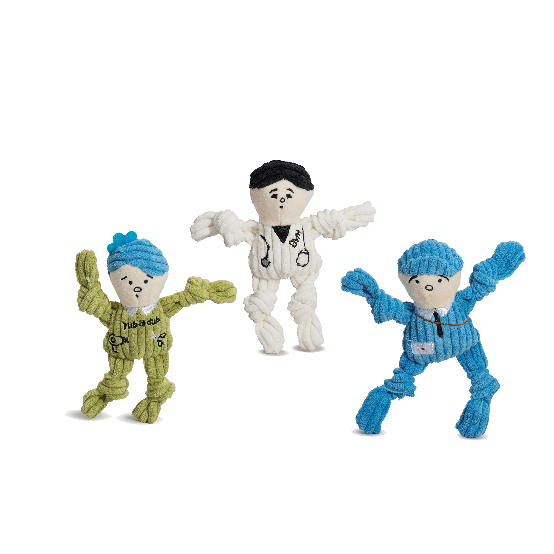 Wee Huggles Assorted Dog PeopleTM Plush Dog Toys, 3 Pack