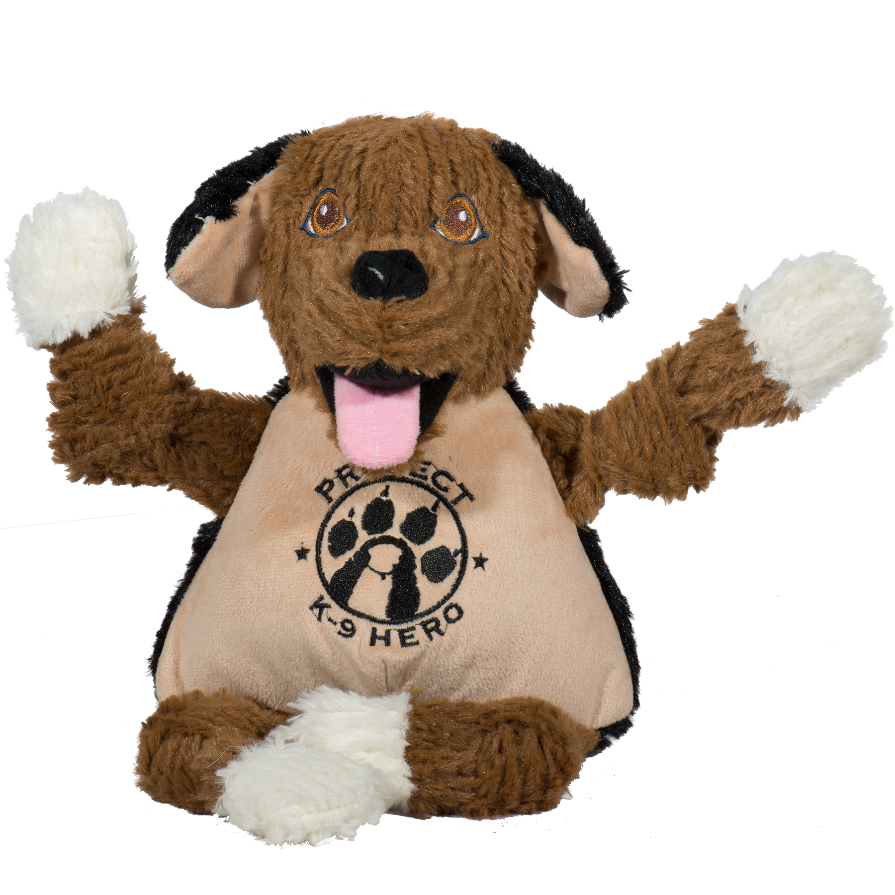 HuggleCauseTM, Project K-9 Hero, Flash Knottie Plush Dog Toy, Large
