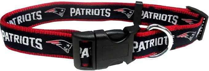 NFL New England Patriots Woven Dog Collar