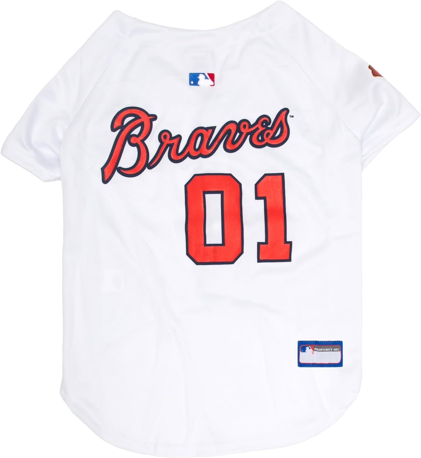MLB Atlanta Braves White Mesh Pet Jersey