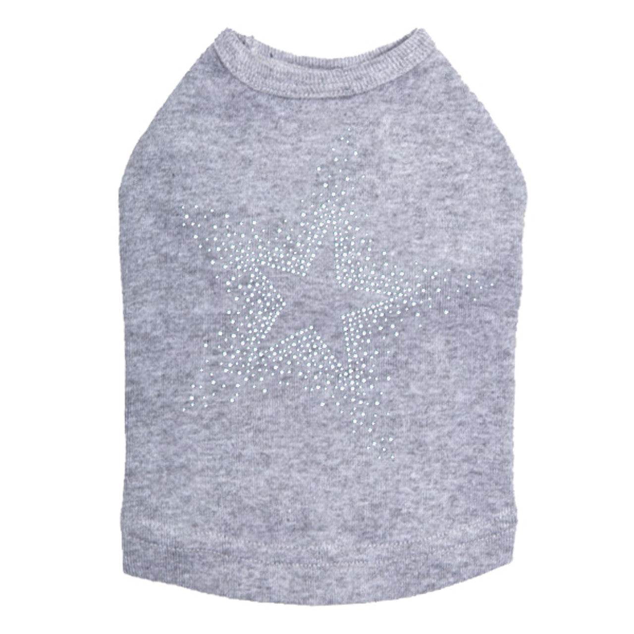 Star (Clear Rhinestones) - Dog Tank