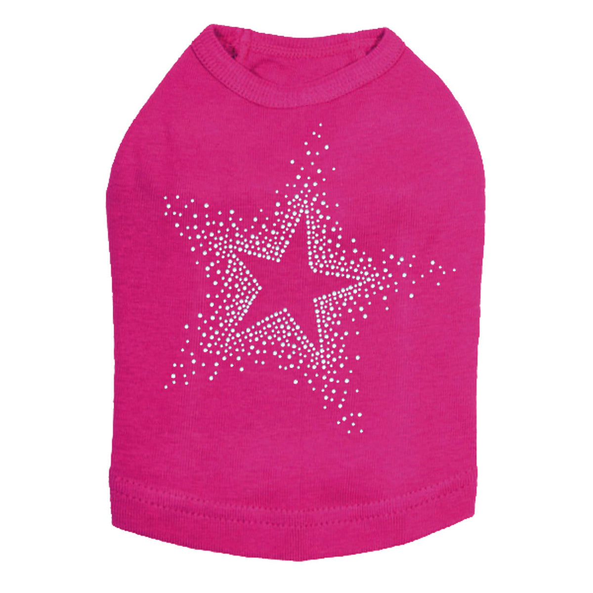 Star (Clear Rhinestones) - Dog Tank