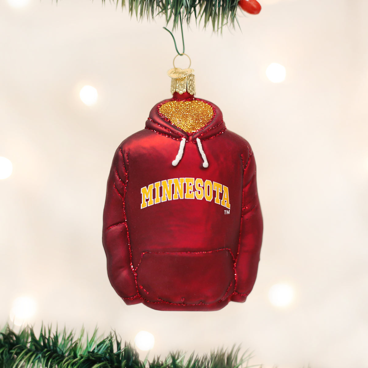 Old World Christmas: Minnesota Hoodie Christmas Ornament
