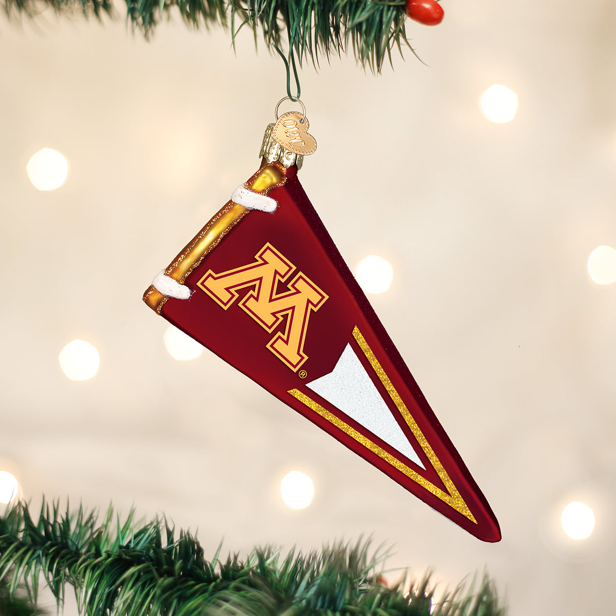 Old World Christmas: Minnesota Pennant Christmas Ornament