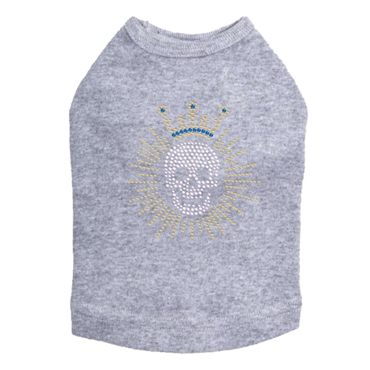 Skull with Austrian crystal Crown - Dog Tank