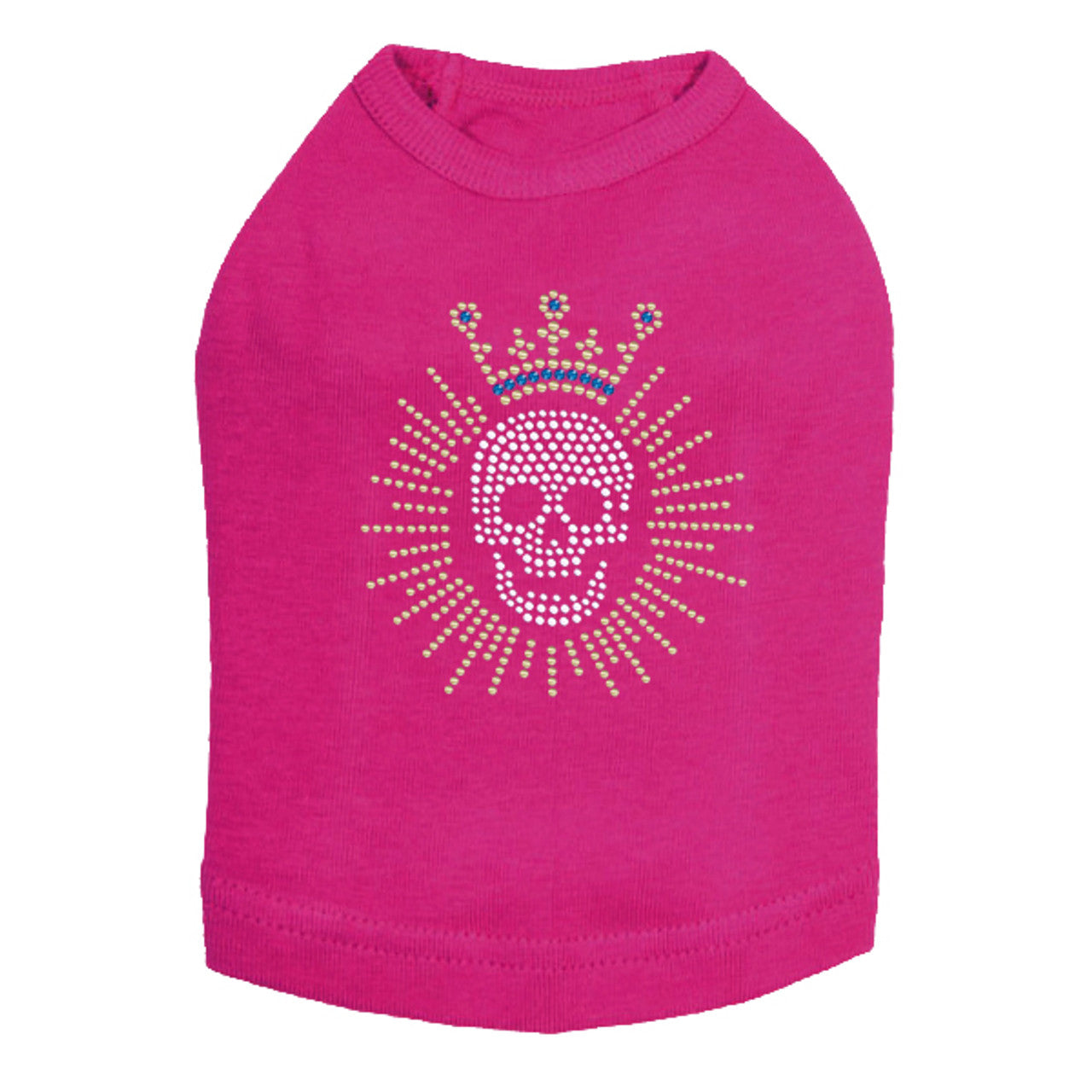 Skull with Austrian crystal Crown - Dog Tank