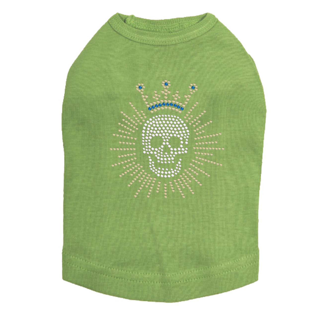 Skull with Austrian crystal Crown - Dog Tank