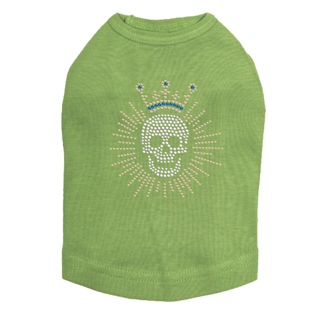 Skull with Austrian crystal Crown - Dog Tank