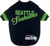 NFL Seattle Seahawks Striped-Sleeve Dog T-Shirt