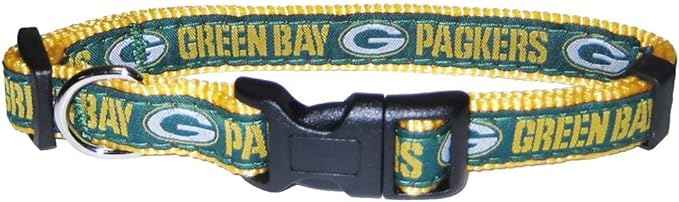 NFL Green Bay Packers Woven Dog Collar