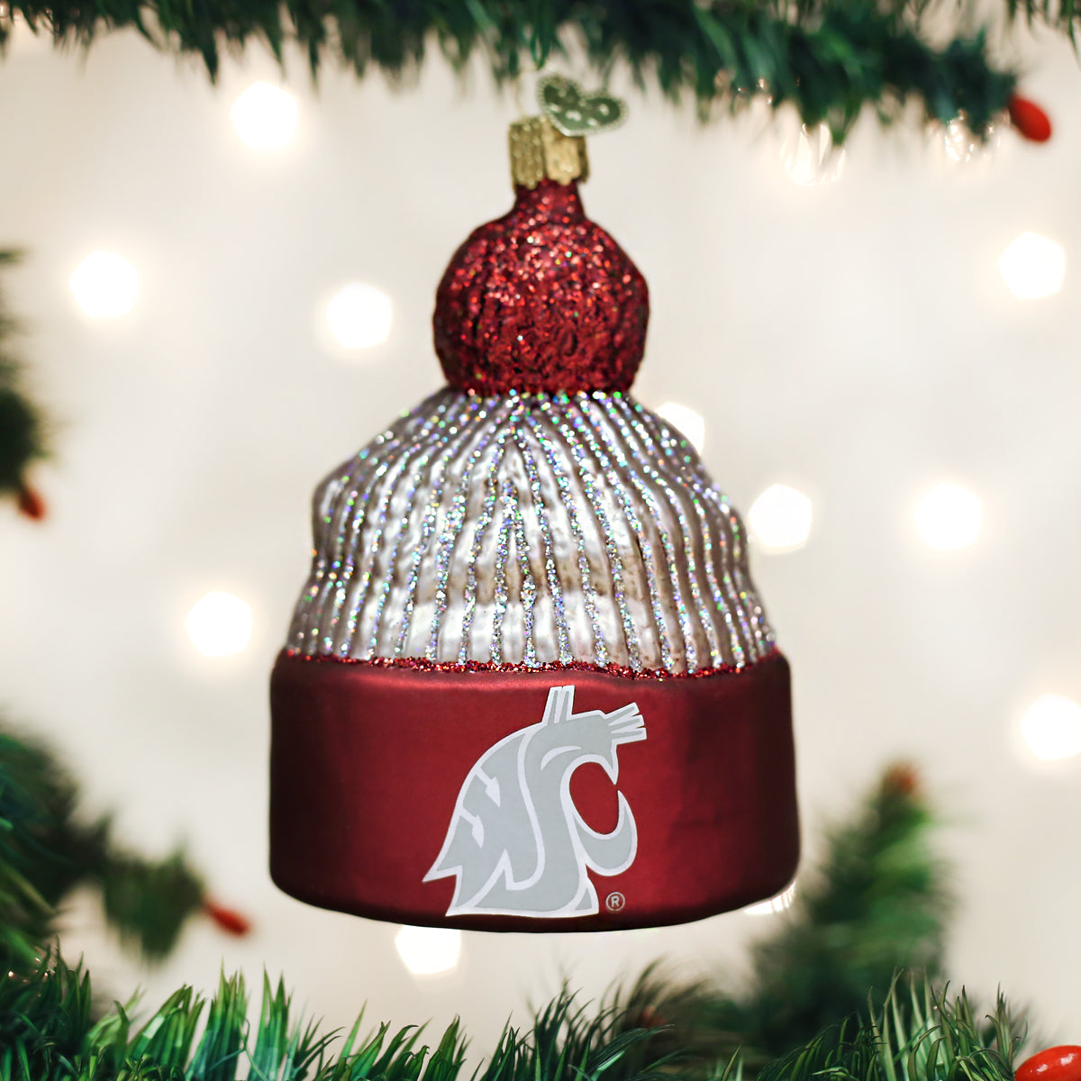 Old World Christmas: WSU Beanie Christmas Ornament