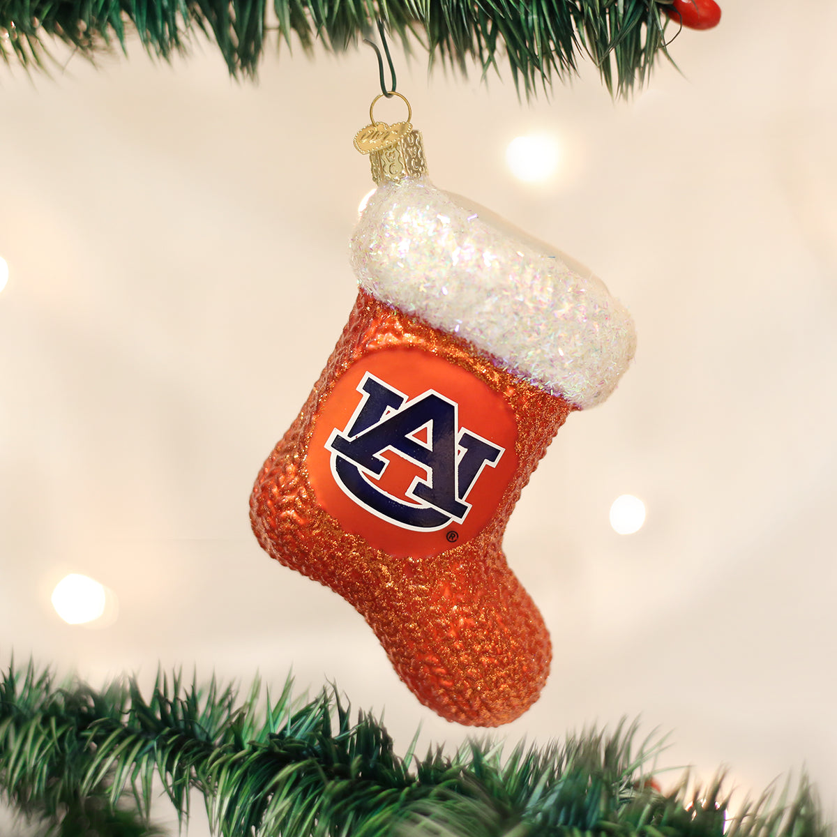 Old World Christmas: Auburn Stocking Christmas Ornament