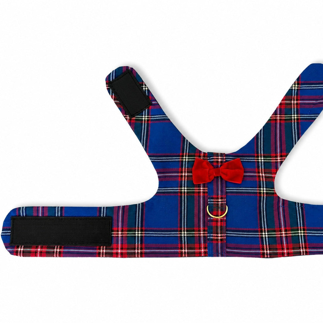 Heads or Tails Pup Red & Blue Plaid Dog Harness