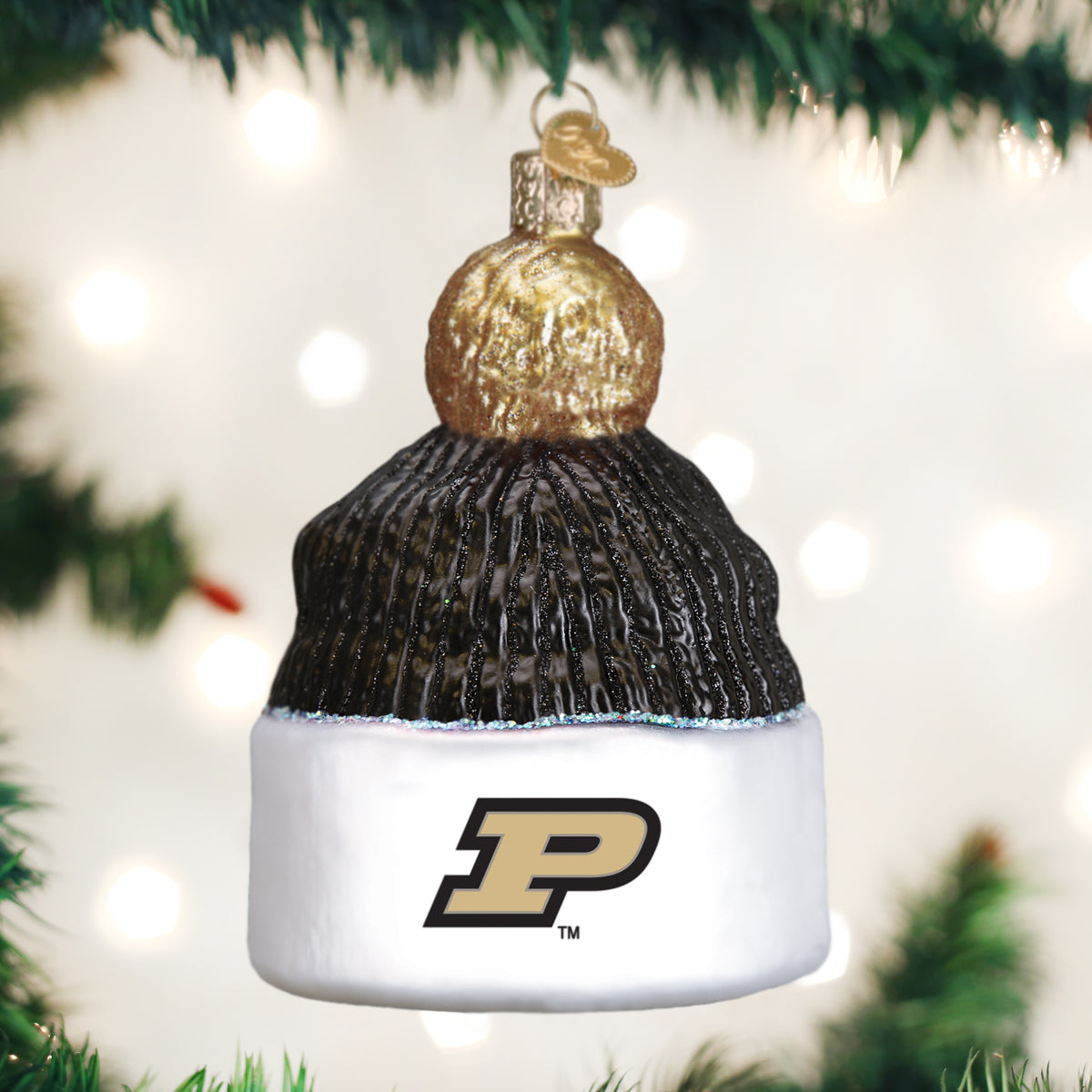 Old World Christmas: Purdue Beanie Christmas Ornament