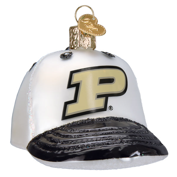 Old World Christmas: Purdue Baseball Cap Christmas Ornament