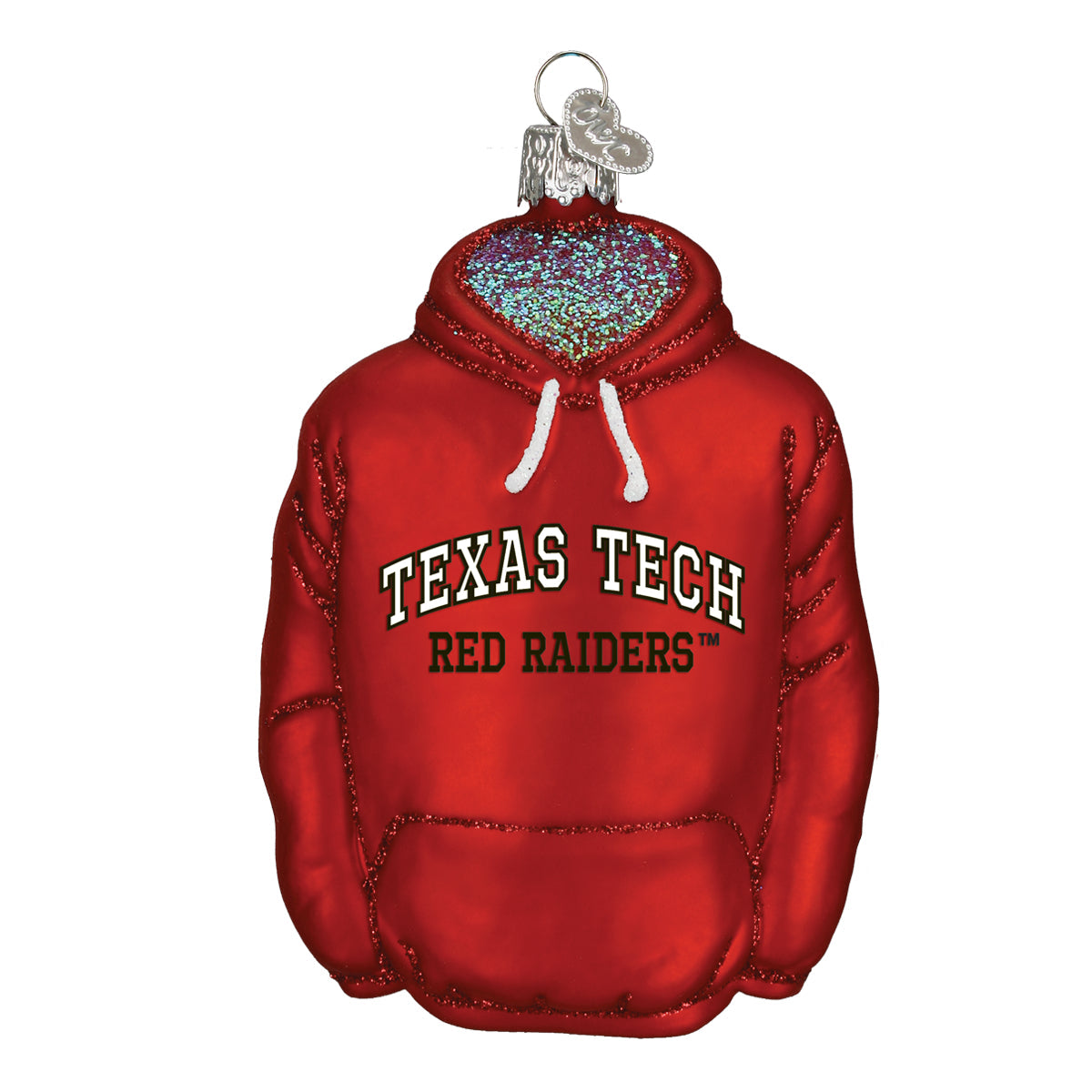 Old World Christmas: Texas Tech Hoodie Christmas Ornament