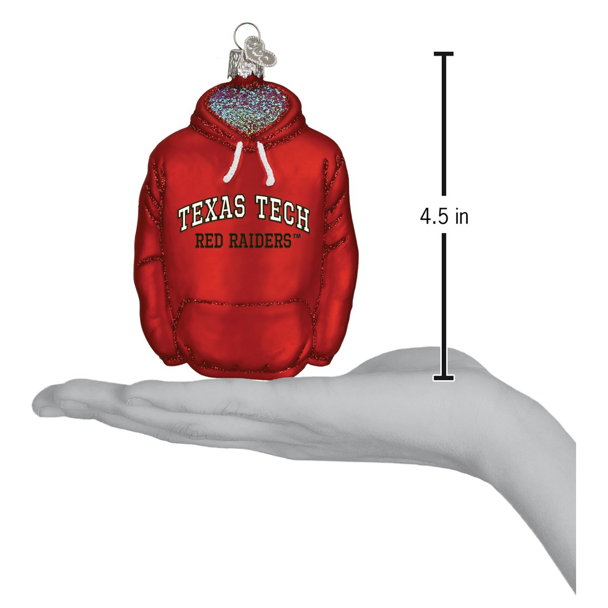 Old World Christmas: Texas Tech Hoodie Christmas Ornament