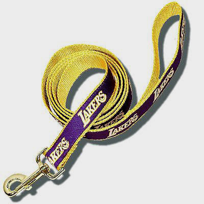NBA Los Angeles Lakers Woven Ribbon Dog Leash by SportyK9