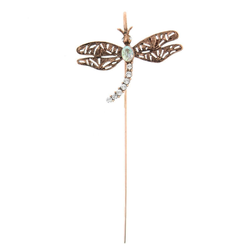1928 Jewelry Floating Rhinestone and Crystal Dragonfly Bookmark