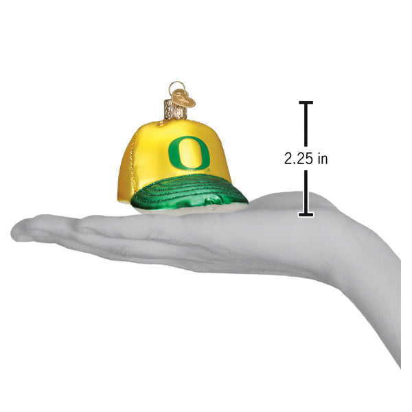 Old World Christmas: Oregon Baseball Cap Christmas Ornament