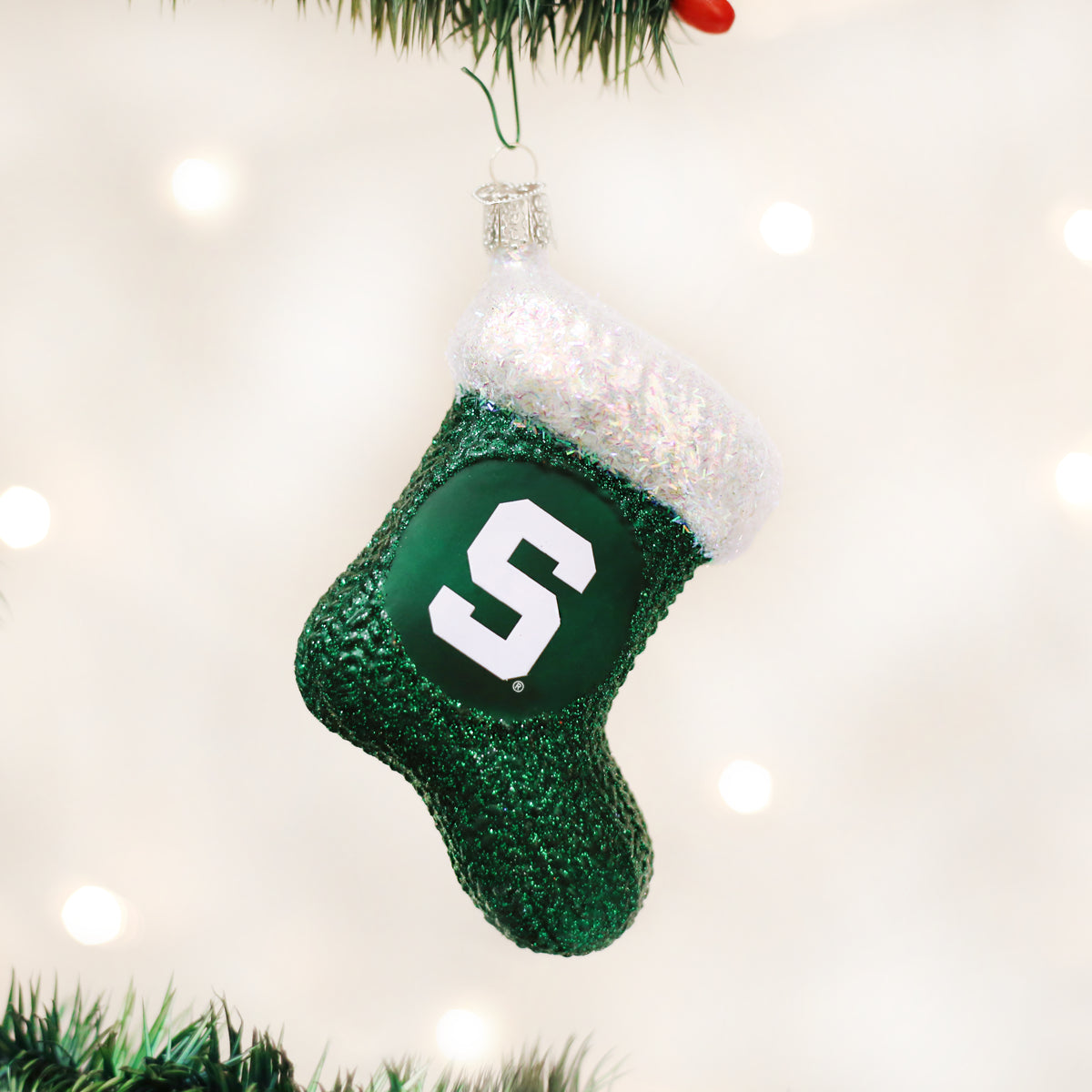 Old World Christmas: Michigan State Stocking