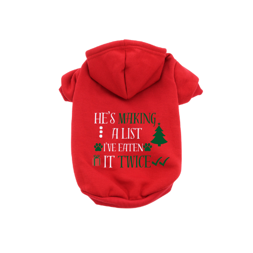 Making a List Dog Hoodie