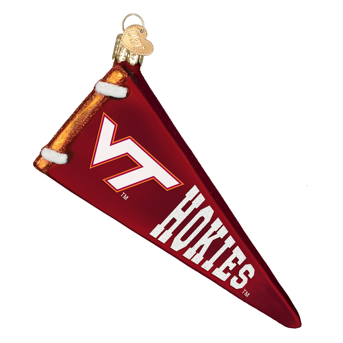 Old World Christmas: Virginia Tech Pennant Christmas Ornament