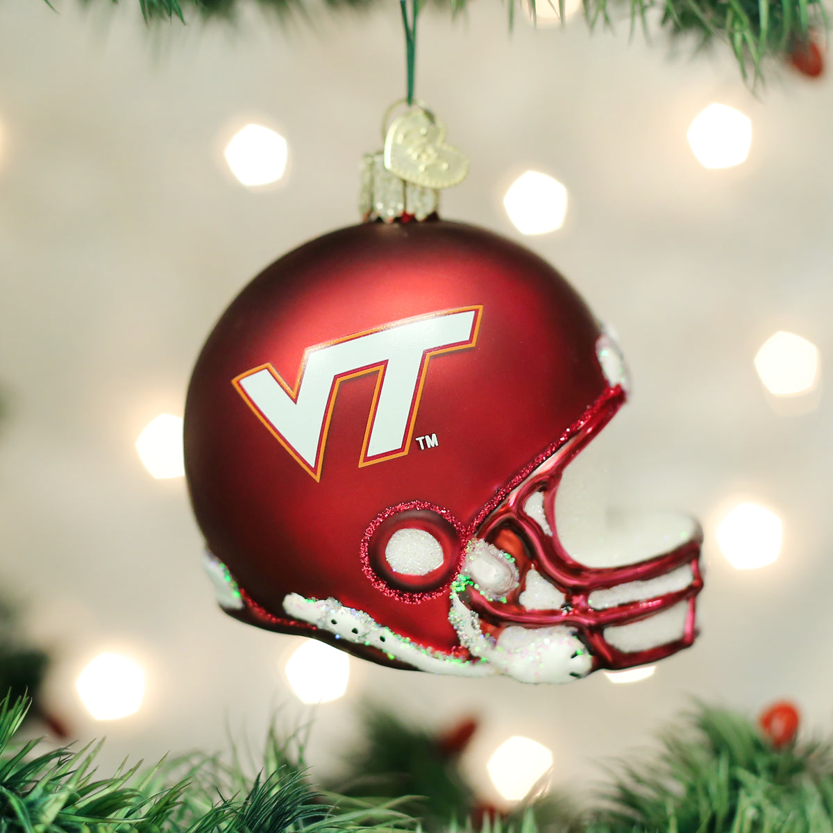 Old World Christmas: Virginia Tech Helmet Christmas Ornament