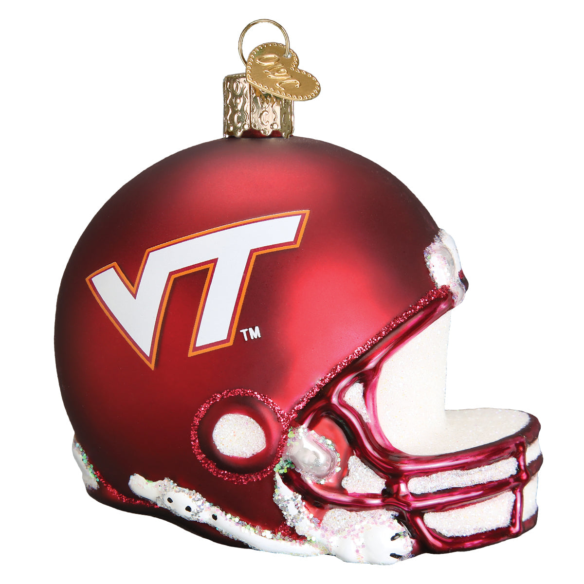 Old World Christmas: Virginia Tech Helmet Christmas Ornament