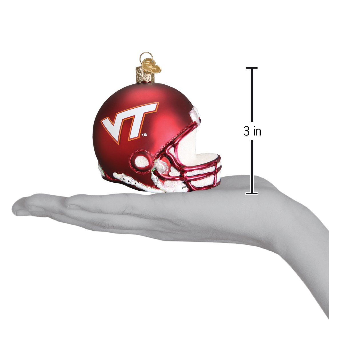 Old World Christmas: Virginia Tech Helmet Christmas Ornament