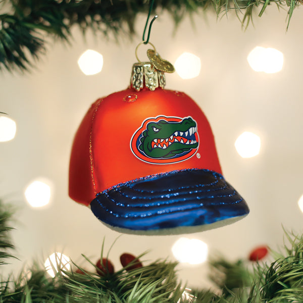 Old World Christmas: Florida Baseball Cap Christmas Ornament