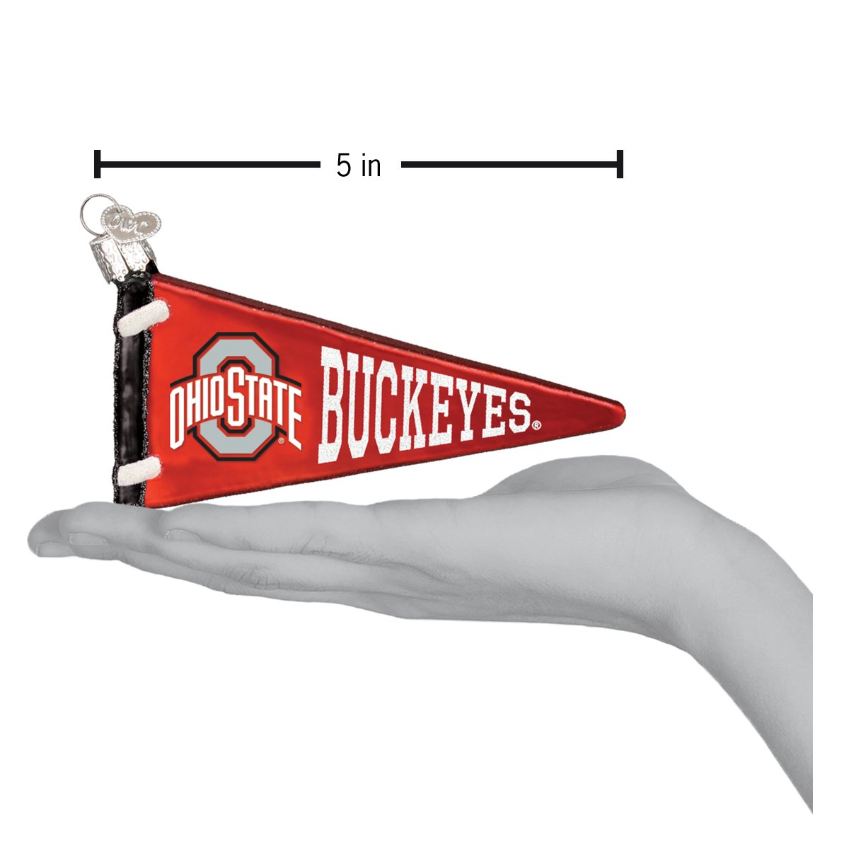 Old World Christmas: Ohio State Pennant Christmas Ornament