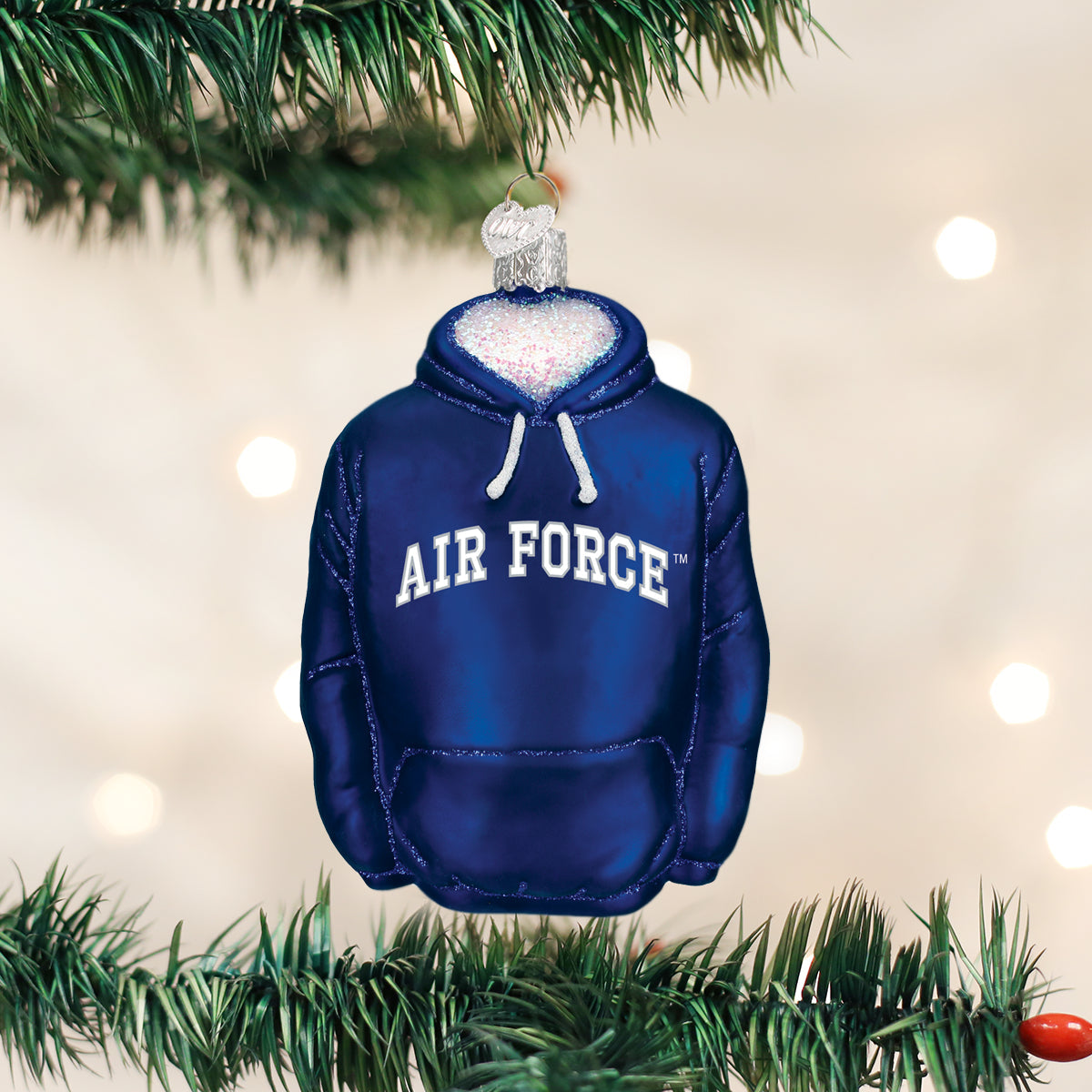 Old World Christmas: Air Force Hoodie Christmas Ornament