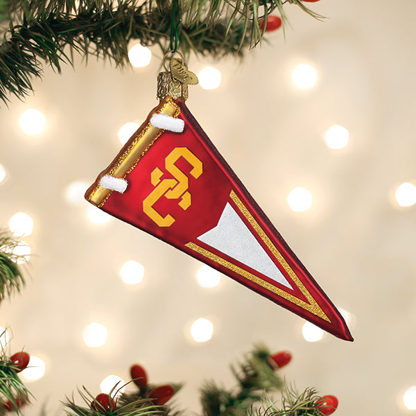 Old World Christmas: USC Pennant Christmas Ornament