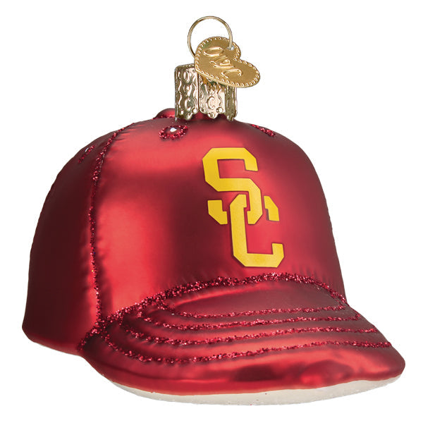 Old World Christmas: USC Baseball Cap Christmas Ornament