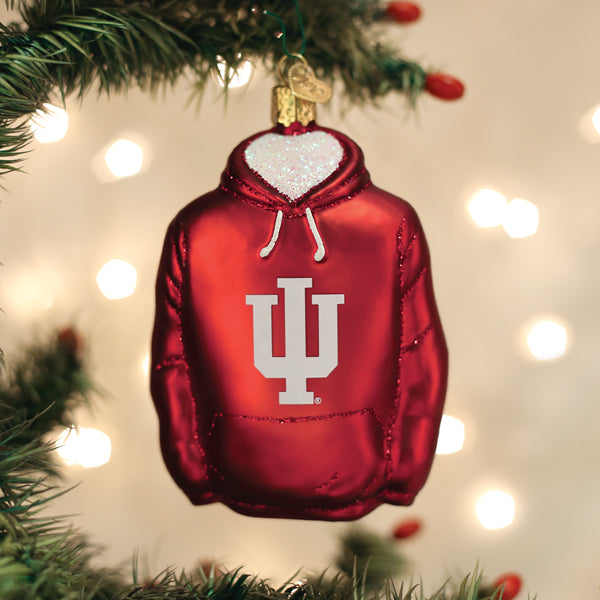 Old World Christmas: Indiana Hoodie Christmas Ornament