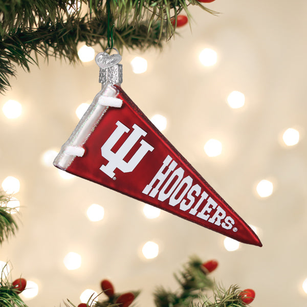 Old World Christmas: Indiana Pennant Christmas Ornament
