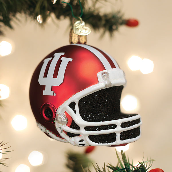 Old World Christmas: Indiana Football Helmet Christmas Ornament