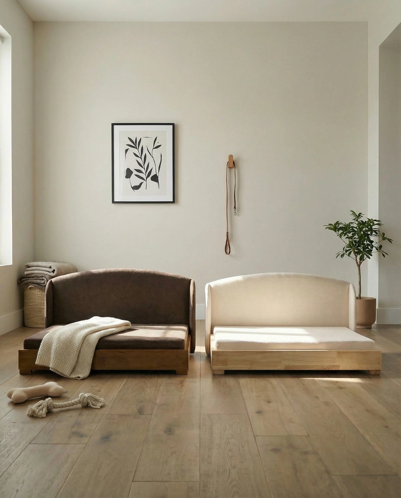 The Haven Luxury Handcrafted Solid Wood Orthopedic Dog Bed