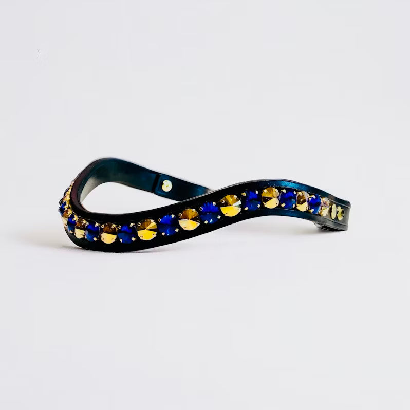 Delight Browband #1 - Majestic Blue & Metallic Sunshine
