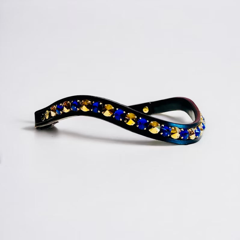 Delight Browband #1 - Majestic Blue & Metallic Sunshine
