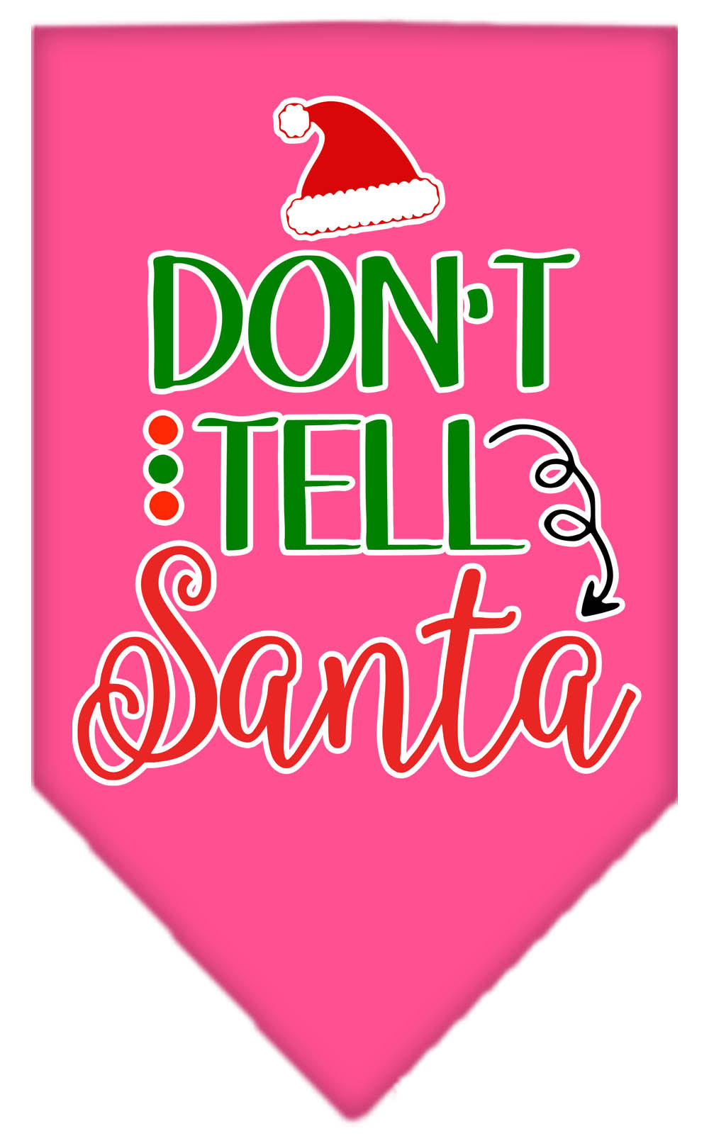 As You Wish Apparel – "Dont Tell Santa" Christmas Pet Bandana