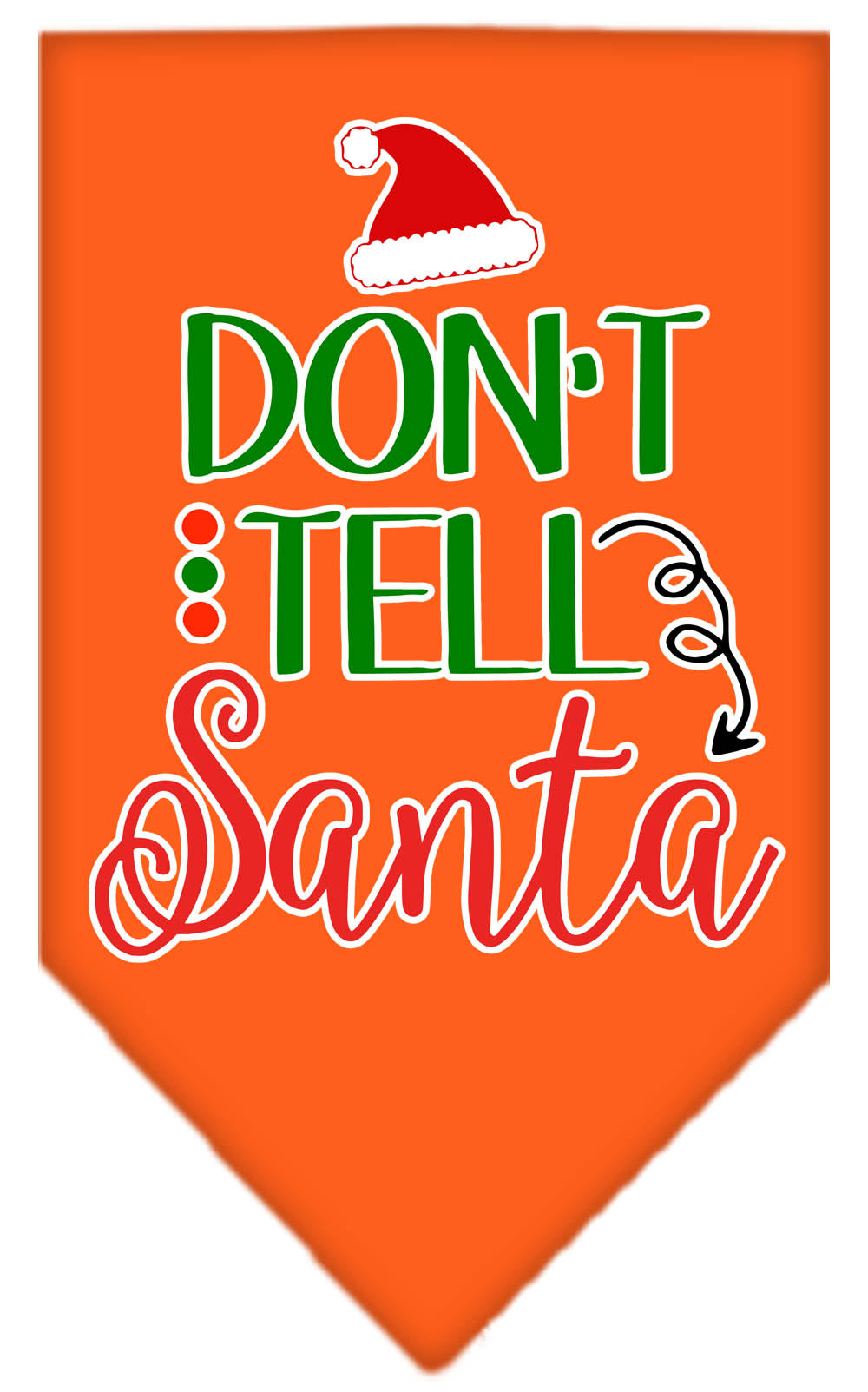 As You Wish Apparel – "Dont Tell Santa" Christmas Pet Bandana