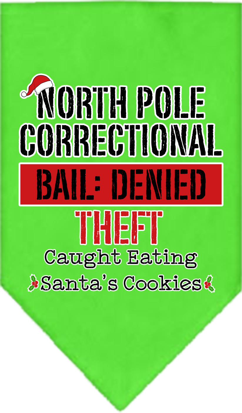 As You Wish Apparel – "North Pole Correctional" Christmas Pet Bandana